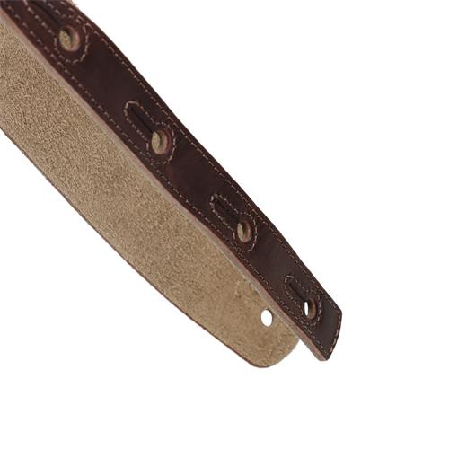 CORREA PARA GUITARRA CUERO SUEDE SERIES CAFE