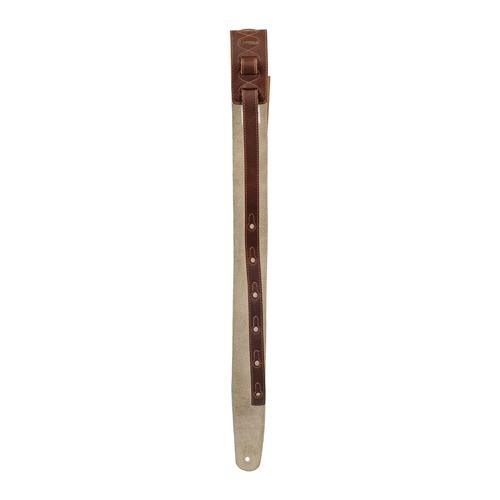 CORREA PARA GUITARRA CUERO SUEDE SERIES COÑAC