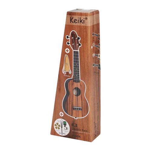 UKULELE SOPRANO ACACIA CON PACK ACCESORIOS