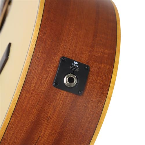 GUITARRA ELECTROCLASICA 4/4 FAMILY SERIES PRO 7-CUERDAS NATURAL CON ESTUCHE