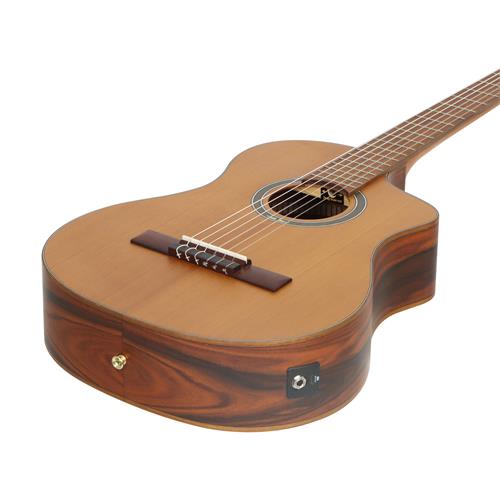 GUITARRA ELECTROCLASICA 7/8 THERMO SERIES ACABADO TOSTADO CON ESTUCHE