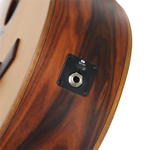 GUITARRA ELECTROCLASICA 7/8 THERMO SERIES ACABADO TOSTADO CON ESTUCHE