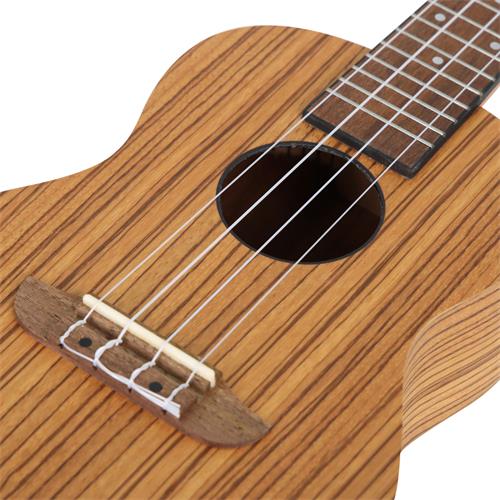 UKULELE CONCIERTO ZEBRANO TIMBER SERIES CON ESTUCHE