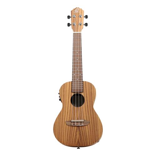 UKULELE ELECTROACUSTICO CONCIERTO ZEBRANO TIMBER SERIES CON ESTUCHE