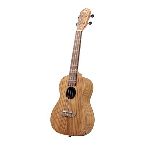 UKULELE ELECTROACUSTICO CONCIERTO ZEBRANO TIMBER SERIES CON ESTUCHE