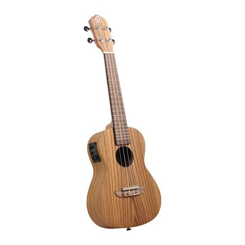 UKULELE ELECTROACUSTICO CONCIERTO ZEBRANO TIMBER SERIES CON ESTUCHE
