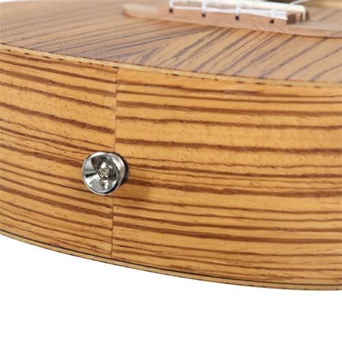 UKULELE ELECTROACUSTICO CONCIERTO ZEBRANO TIMBER SERIES CON ESTUCHE