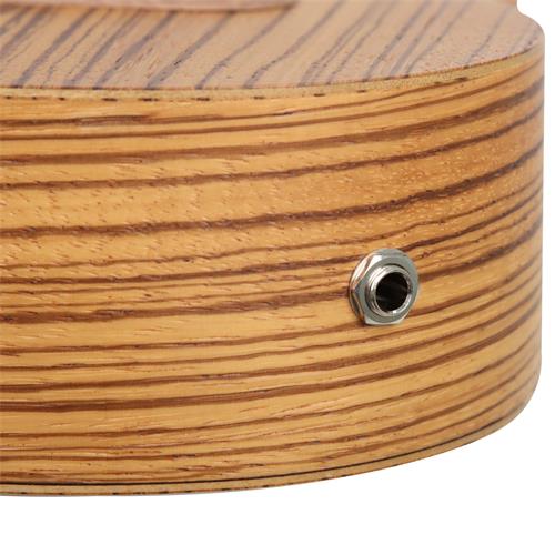 UKULELE ELECTROACUSTICO CONCIERTO ZEBRANO TIMBER SERIES CON ESTUCHE