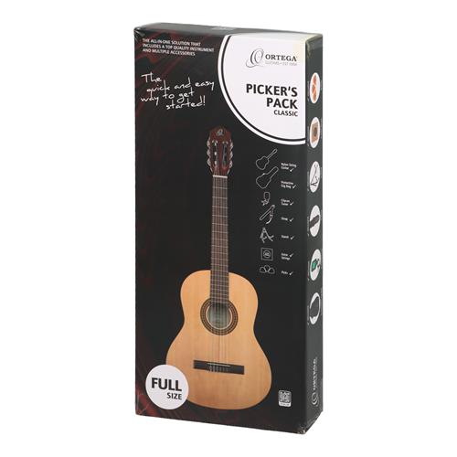 GUITARRA CLASICA 4/4 PICKER`S PACK NATURAL CON ACCESORIOS