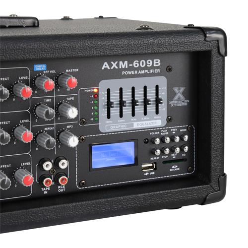 AMPLIFICADOR TIPO CONSOLA CON USB/SD/FM/REC/BLT 350W 6CH