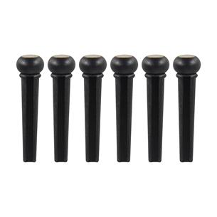 PINES PARA PUENTE GUITARRA ACUSTICA NEGRO/BLANCO X 6P