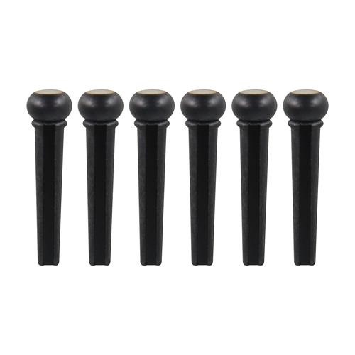PINES PARA PUENTE GUITARRA ACUSTICA NEGRO/BLANCO X 6P