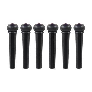 PINES PARA PUENTE GUITARRA ACUSTICA NEGRO/MORADO X 6P