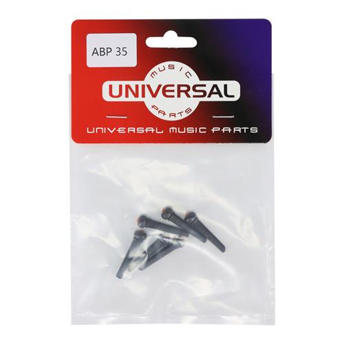 PINES PARA PUENTE GUITARRA ACUSTICA NEGRO/AMBAR X 6P