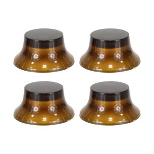 PERILLA PARA GUITARRA GRUESO TRANSPARENTE AMBAR X 4P