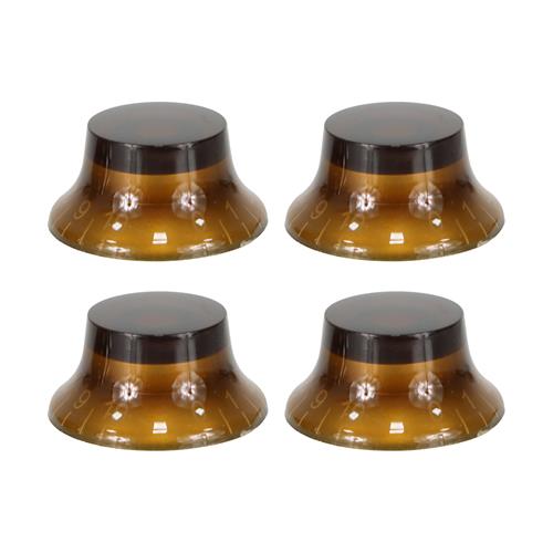 PERILLA PARA GUITARRA GRUESO TRANSPARENTE AMBAR X 4P