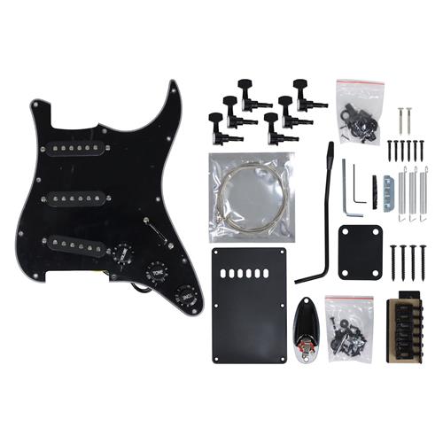 SET ACCESORIOS PARA GUITARRA ELECTRICA NEGRO