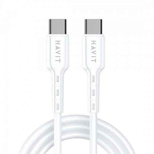 CABLE TIPO C X TIPO C BLANCO 1MT