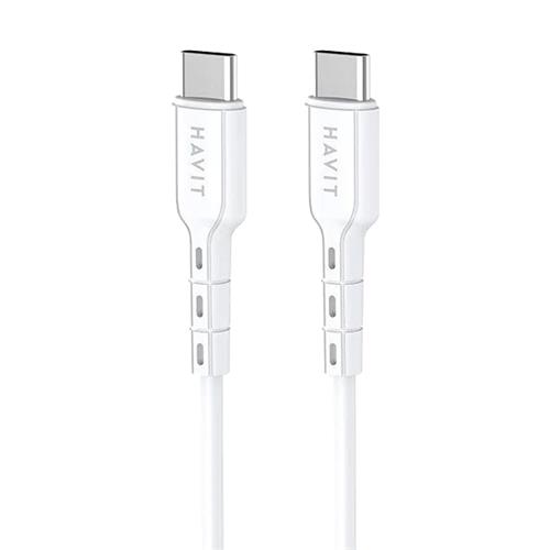 CABLE TIPO C X TIPO C BLANCO 1MT