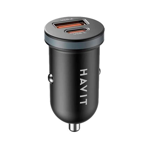 ADAPTADOR INTELIGENTE PARA CARRO PD30W USB CARGA RAPIDA NEGRO