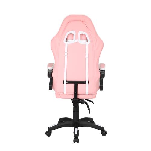 SILLA ERGONOMICA GAMER BLANCO ROSA