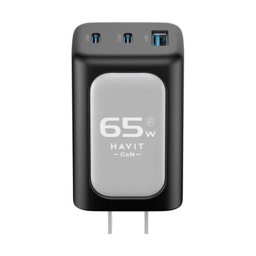 ADAPTADOR DE CORRIENTE INTELIGENTE GAN PD65W CARGA RAPIDA NEGRO