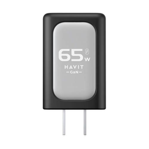 ADAPTADOR DE CORRIENTE INTELIGENTE GAN PD65W CARGA RAPIDA NEGRO