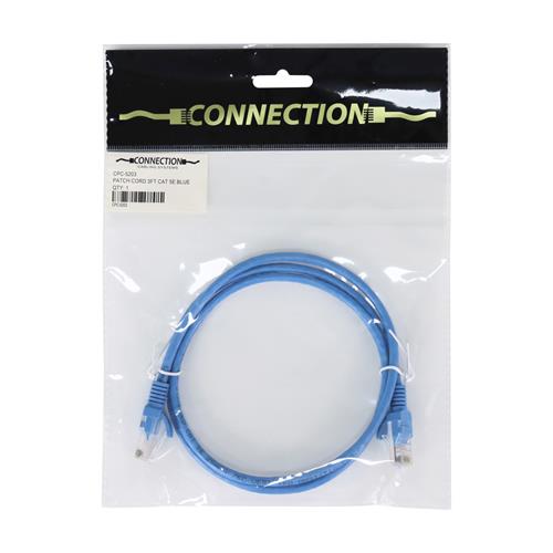 CABLE UTP CATEGORIA 5E AZUL 1MT - CLA