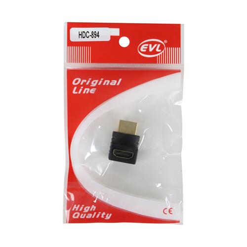 ADAPTADOR HDMI MACHO X HDMI HEMBRA TIPO L CALIDAD