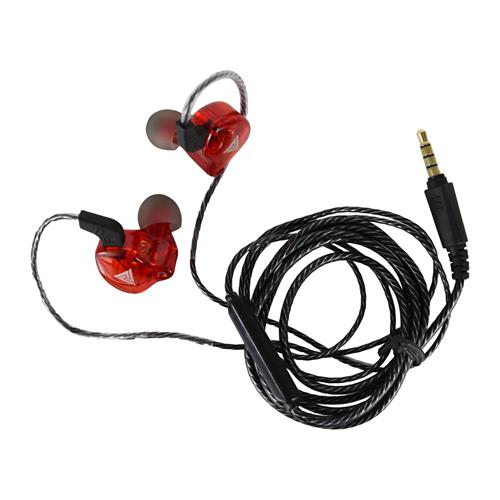 AUDIFONOS IN-EAR AK6 CON MICROFONO ROJO