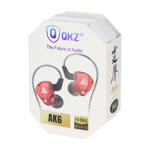 AUDIFONOS IN-EAR AK6 CON MICROFONO ROJO