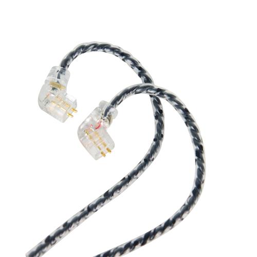 CABLE REPUESTO PARA AUDIFONO ENCHUFABLE CON MICROFONO NEGRO