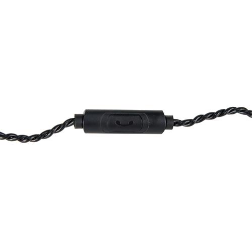 CABLE REPUESTO PARA AUDIFONO ENCHUFABLE CON MICROFONO NEGRO