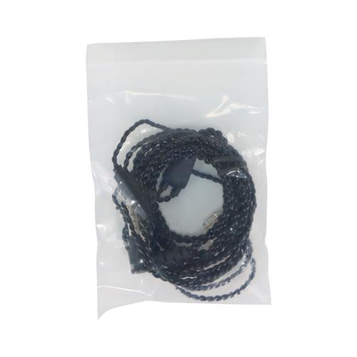 CABLE REPUESTO PARA AUDIFONO ENCHUFABLE CON MICROFONO NEGRO