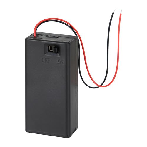 PORTA BATERIA 9V ON/OFF CON TAPA