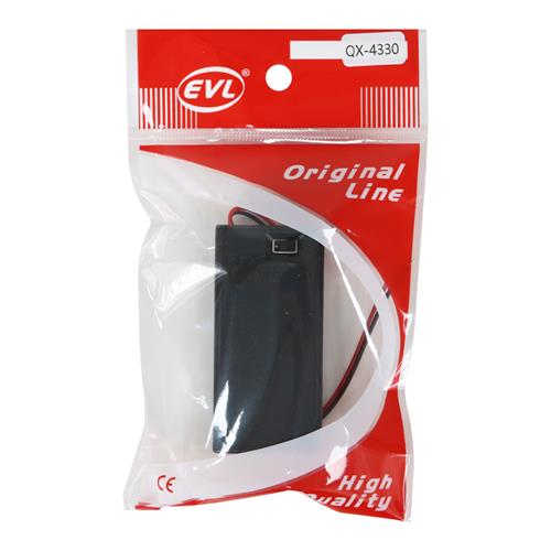 PORTA BATERIA 9V ON/OFF CON TAPA