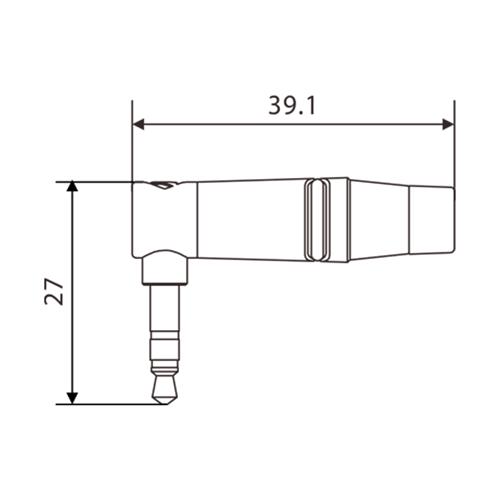 PLUG 3.5 STEREO METALICO NIQUELADO TIPO L = RMJ3RPP-NN