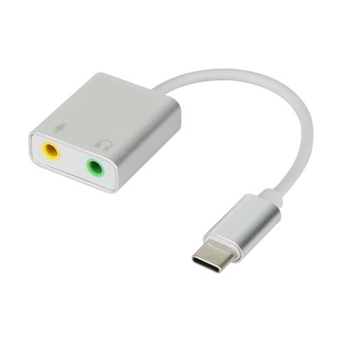 CABLE SEPARADOR AUDIF/MIC 2 JACK 3.5 X 1 PLUG TIPO C
