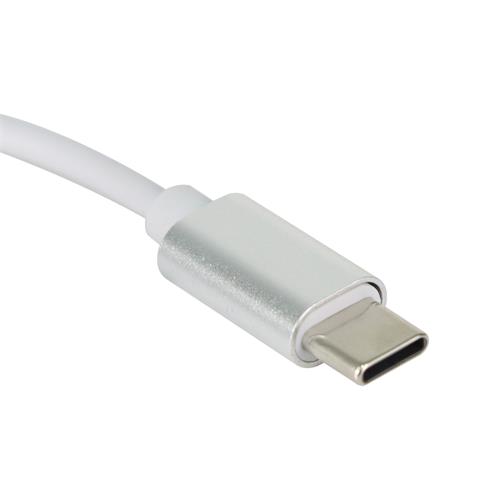 CABLE SEPARADOR AUDIF/MIC 2 JACK 3.5 X 1 PLUG TIPO C