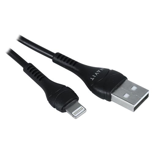 CABLE USB MACHO X LIGHTNING IPHONE/IPAD NEGRO 1MT