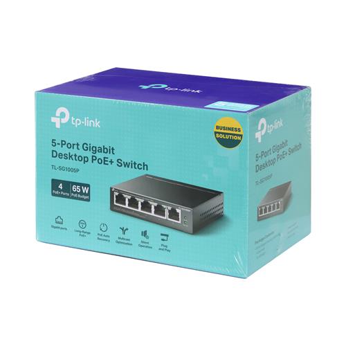 SWITCH 5 PUERTOS GIGABIT RJ45 CON 4 PUERTOS POE PARA MESA POE - CLA