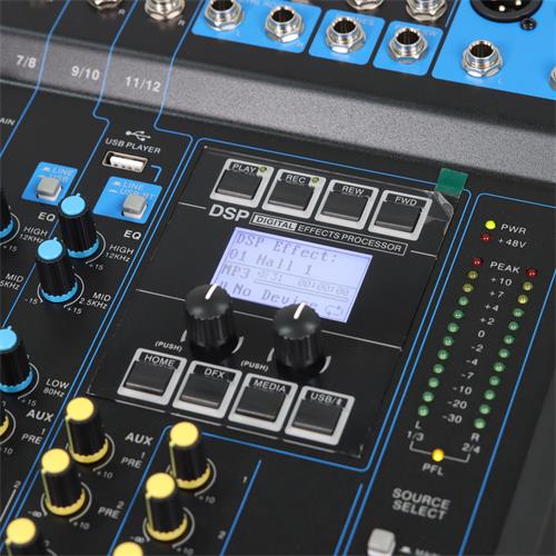 CONSOLA PASIVA MX-SERIE 12 CH CON DSP/USB/BLUETOOTH/PC