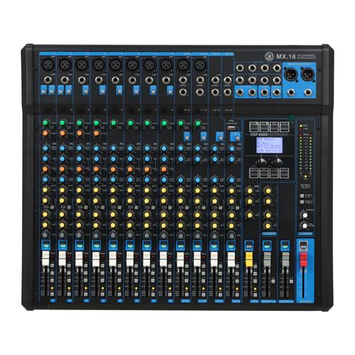 CONSOLA PASIVA MX-SERIE 16 CH CON DSP/USB/BLUETOOTH/USB/PC