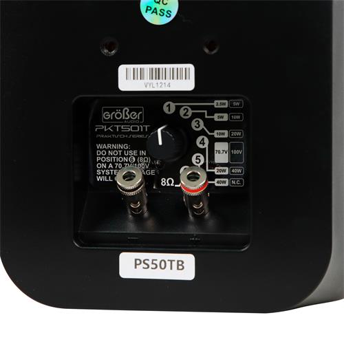 CAJA PASIVA 5 PULGADAS PARA EXTERIOR 70/100V 40W NEGRO X 2P