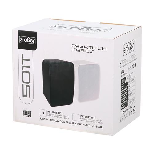 CAJA PASIVA 5 PULGADAS PARA EXTERIOR 70/100V 40W NEGRO X 2P