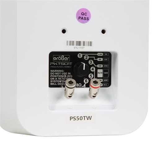 CAJA PASIVA 5 PULGADAS PARA EXTERIOR 70/100V 40W BLANCO X 2P