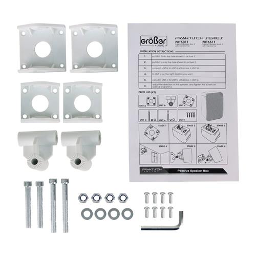 CAJA PASIVA 5 PULGADAS PARA EXTERIOR 70/100V 40W BLANCO X 2P
