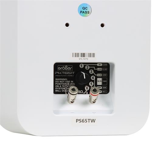 CAJA PASIVA 6.5 PULGADAS PARA EXTERIOR 70/100V 50W BLANCO X 2P