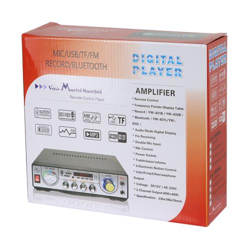 AMPLIFICADOR MINI CON USB/SD/FM/BLUETOOTH 250W 2 CANALES