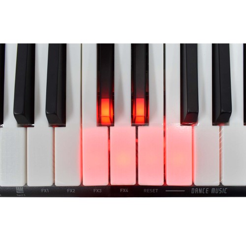 TECLADO ELECTRICO 61 TECLAS 400 TONOS  CON ILUMINACION + ADAPTADOR AD-E95100LU - DIST -